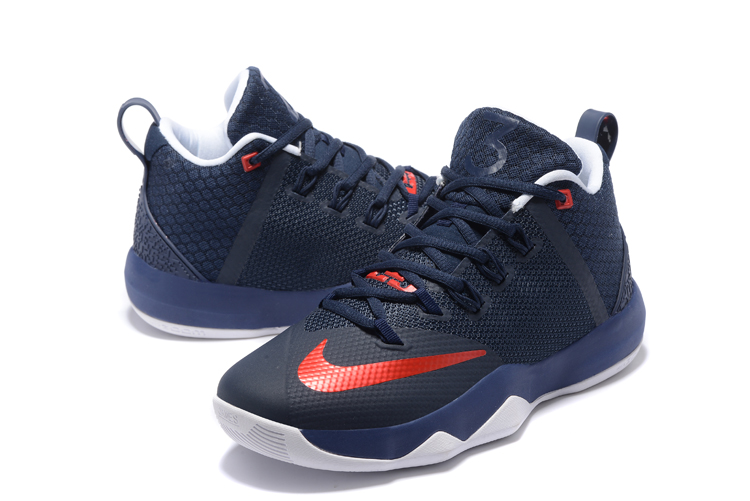 2020 Nike LeBron Witness 9 Navy Blue Red White Basketball Shoes - Click Image to Close